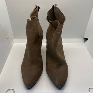Vince Camuto Brown Leather Suede Ankle Boho Boots 9
